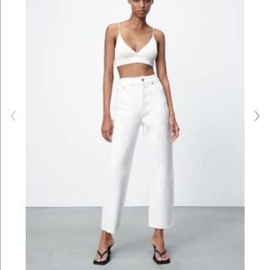 The pepper mom white jeans by Zara nwt